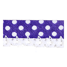 Biais tape lace finish through dots purple 714861252